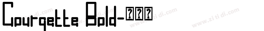 Courgette Bold字体转换